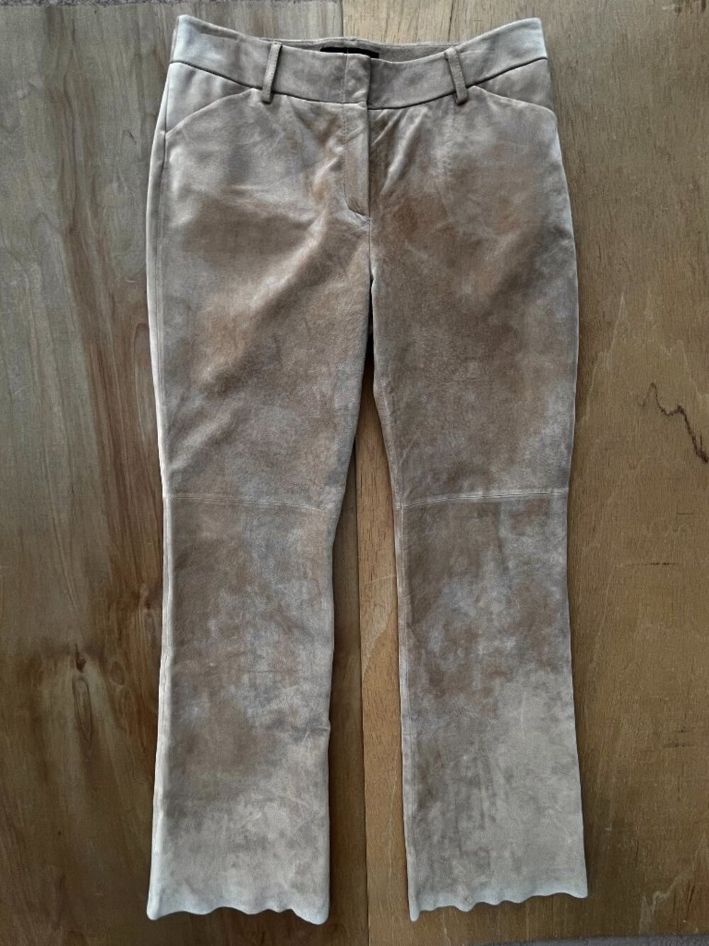 MODA INTERNATIONAL CHRISTIE FIT SUEDE LEATHER LINED PANTS Women’s sz 6 Wide Leg